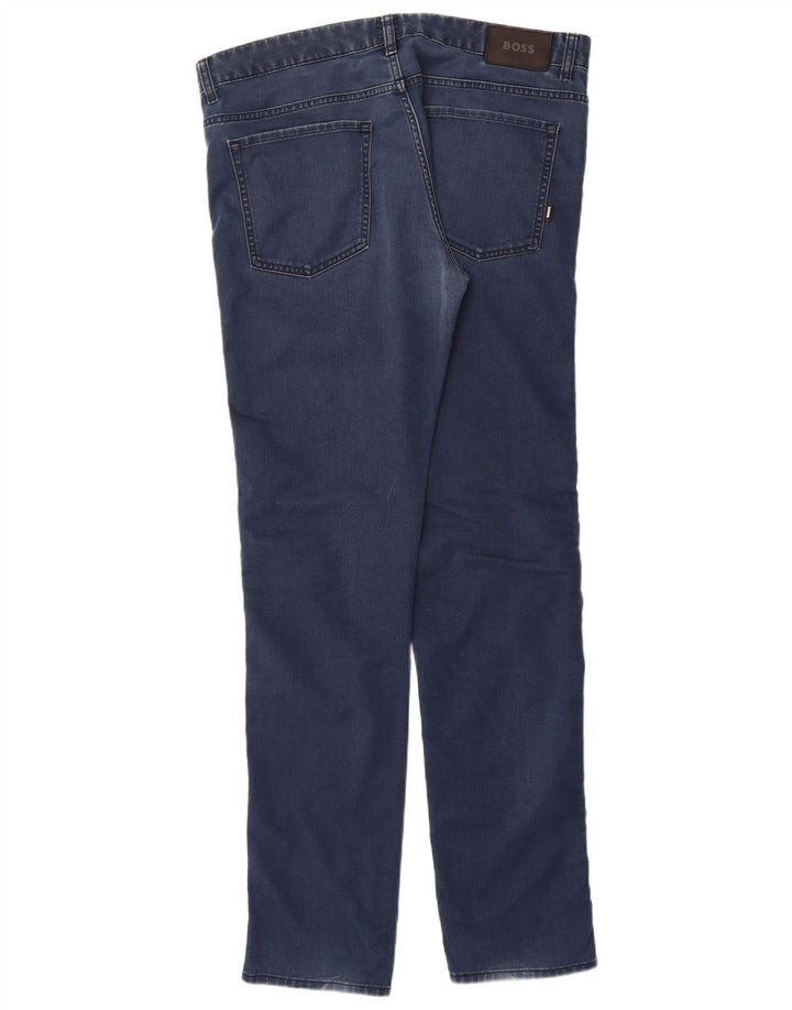 Hugo Boss Herren Slim Jeans W38 L36 Marineblaue Baumwolle