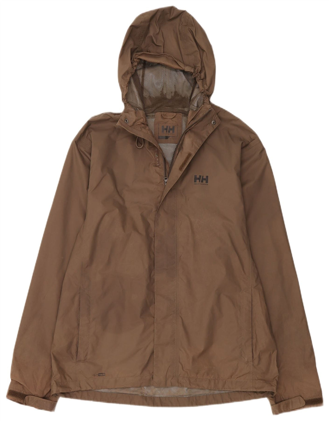 Helly Hansen Herren-Regenjacke mit Kapuze, UK 40, Größe L, beige, Polyamid