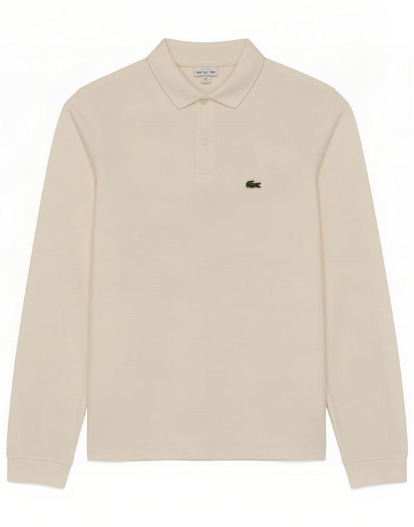 Lacoste Langarm-Poloshirt für Jungen, 15–16 Jahre, weiße Baumwolle