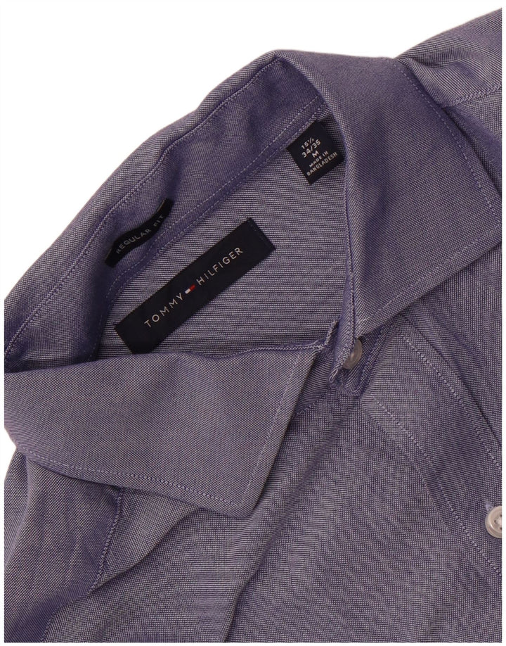 Tommy Hilfiger Herren-Hemd mit normaler Passform, Größe 15 1/2, Mittelblau