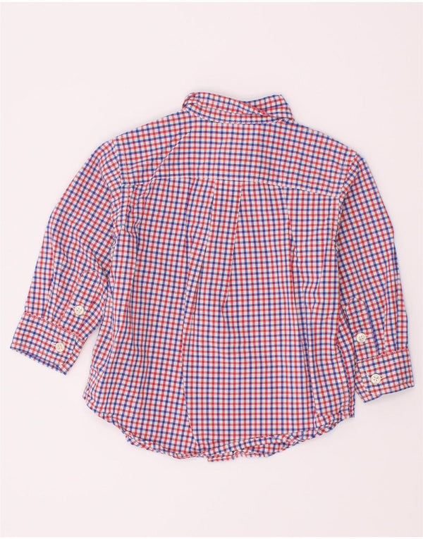 Ralph Lauren Baby-Jungen-Hemd, 9–12 Monate, rotes Gingham-Baumwolle