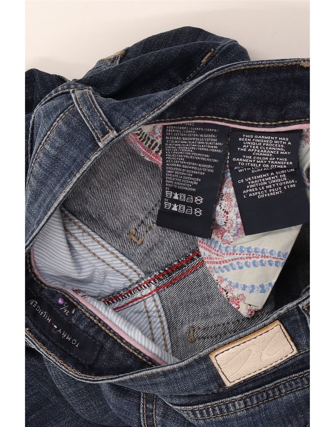 Tommy Hilfiger Damen Slim Jeans W26 L34 Blaue Baumwolle