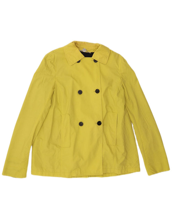 Hobbs Damen Pea Coat UK 12 Mittelgelbe Baumwolle
