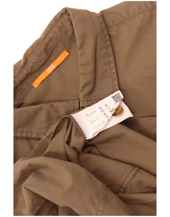 Hugo Boss Damen Utility-Jacke UK 8 Small Khaki Baumwolle
