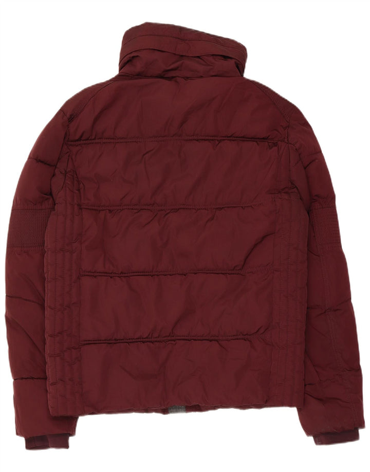 Zara Herren Wattierte Jacke UK 38 Mittelkastanienbraunes Polyester