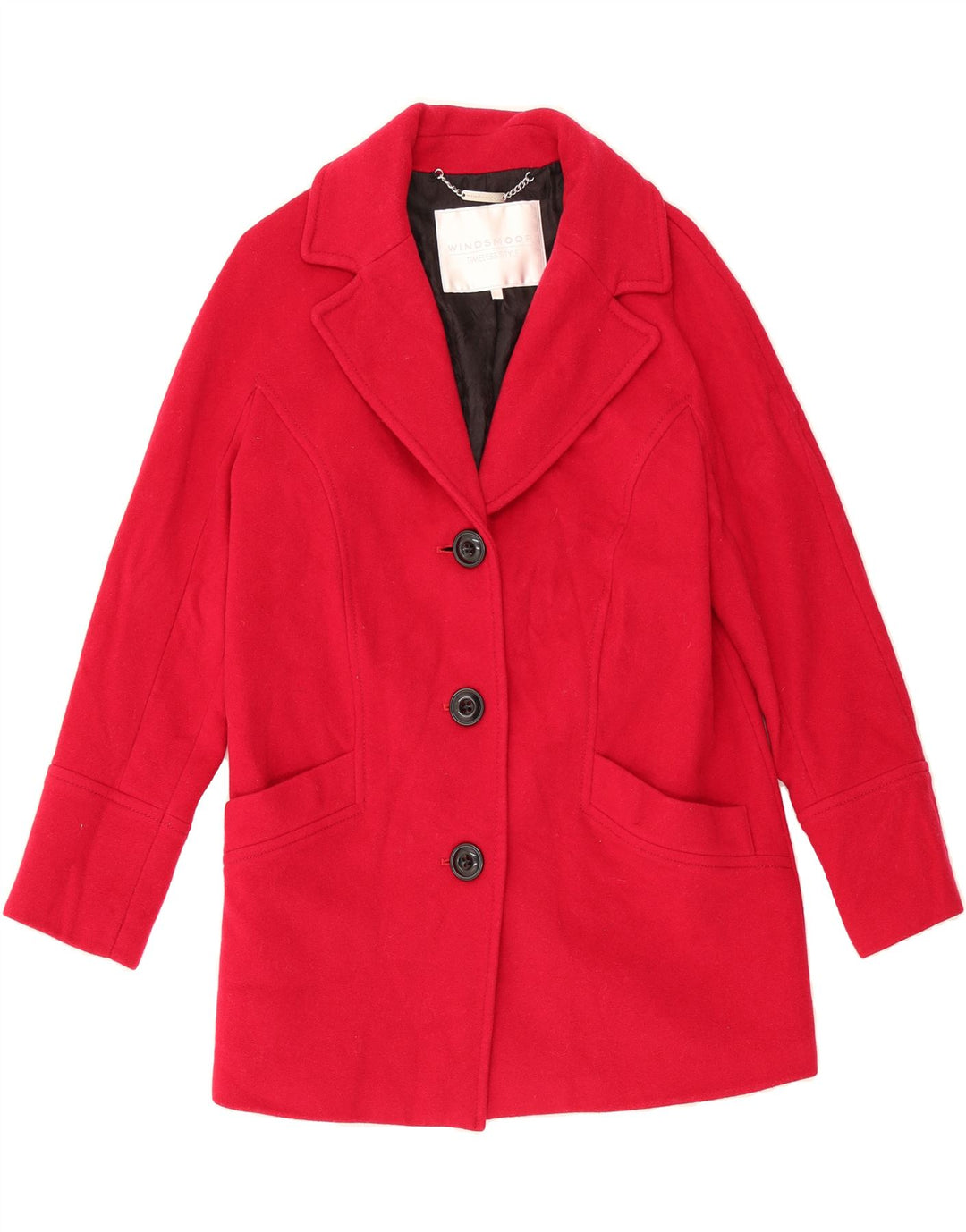 WINDSMOOR Womens 3 Button Blazer Jacket UK 14 Medium Pink Wool Vintage Windsmoor and Second-Hand Windsmoor from Messina Hembry 