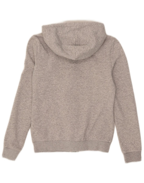 Puma Damen Zip Hoodie Pullover UK 6 XS Grau Baumwolle