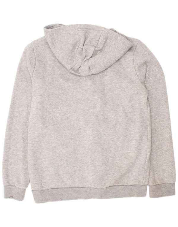 Adidas Jungen-Kapuzenpullover mit Reißverschluss, 11–12 Jahre, grau gefleckte Baumwolle