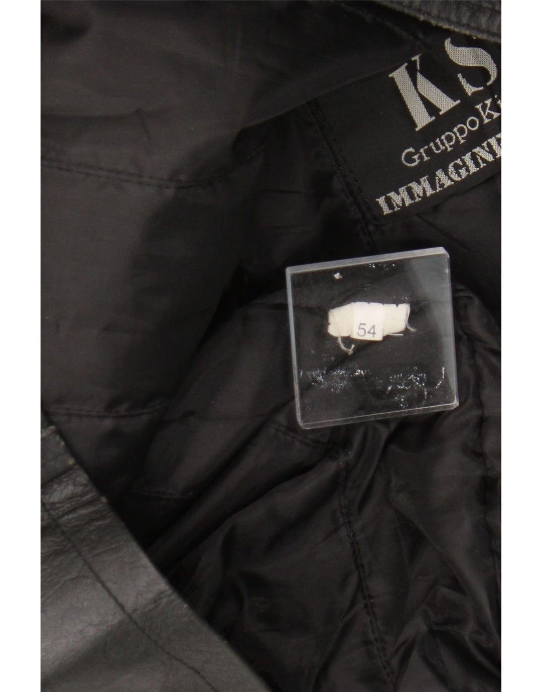 VINTAGE Herren Lederjacke IT 54 2XL Schwarzes Leder