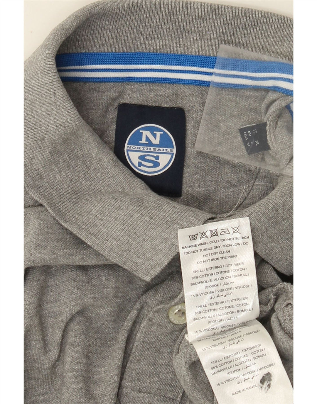 North Sails Herren-Poloshirt aus mittelgrauer Baumwolle