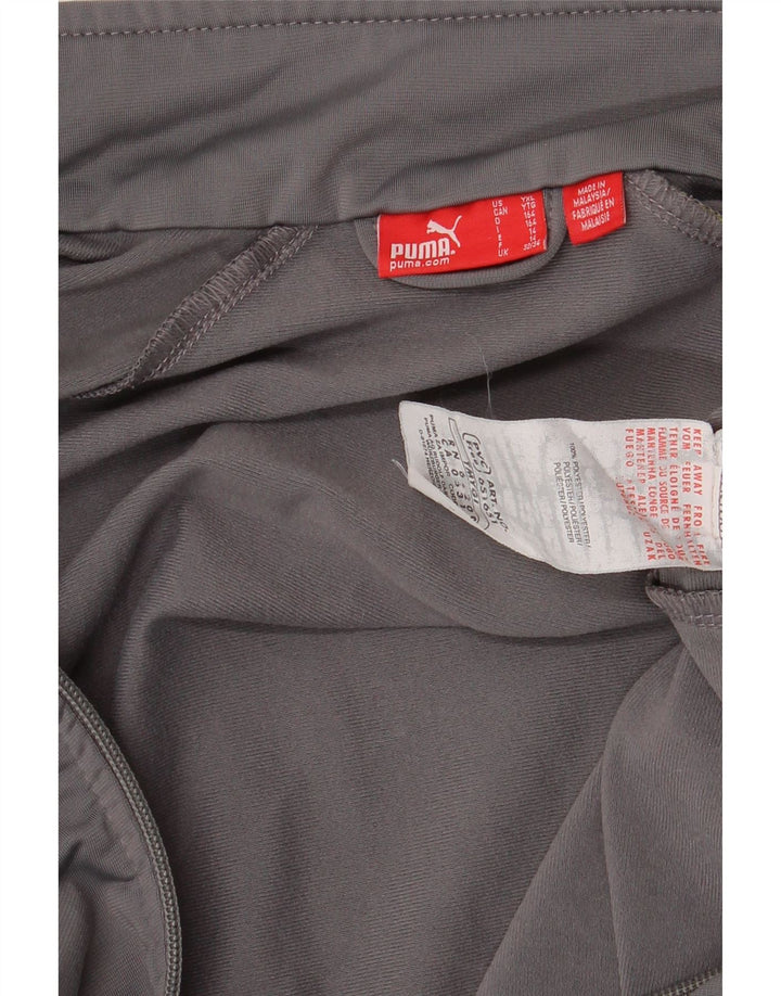 PUMA Jungen-Trainingsanzug-Top-Jacke, 13–14 Jahre, graues Polyester