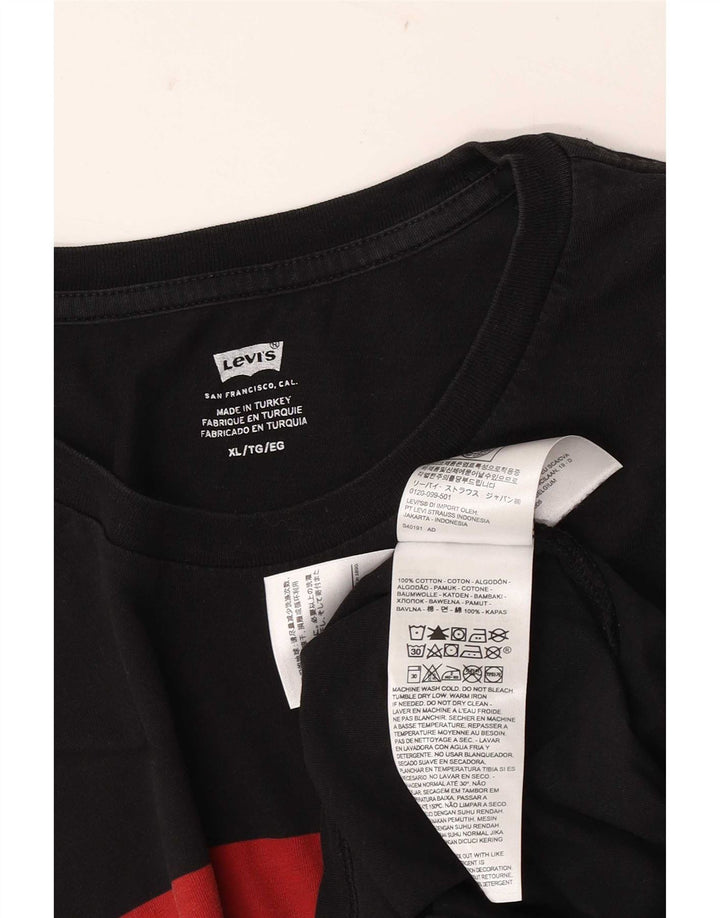 Levi's Herren-T-Shirt mit Grafik, XL, schwarze Baumwolle