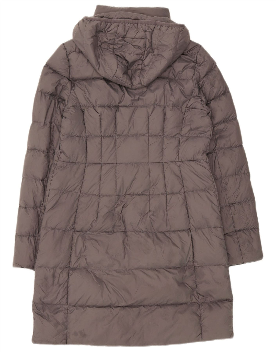 MICHAEL KORS Womens Hooded Padded Coat UK 10 Small Grey Nylon