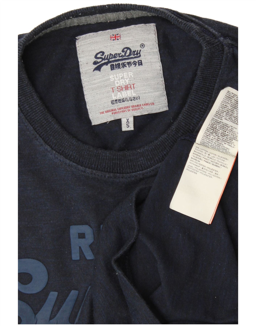 SUPERDRY Herren-T-Shirt mit Grafik, XS, Marineblau, Baumwolle
