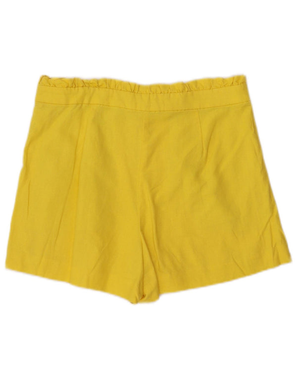 J. Crew Damen-Freizeitshorts mit hoher Taille, US 4, Größe S, W29, gelbes Leinen