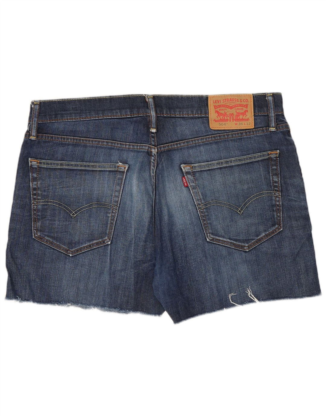 Levi's Herren 504 Denim Shorts W36 Große blaue Baumwolle