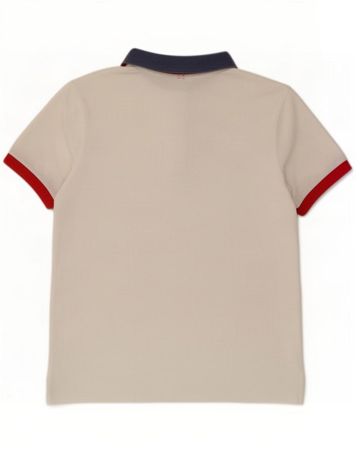 Sun68 Herren-Poloshirt aus mittelweißer Colourblock-Baumwolle