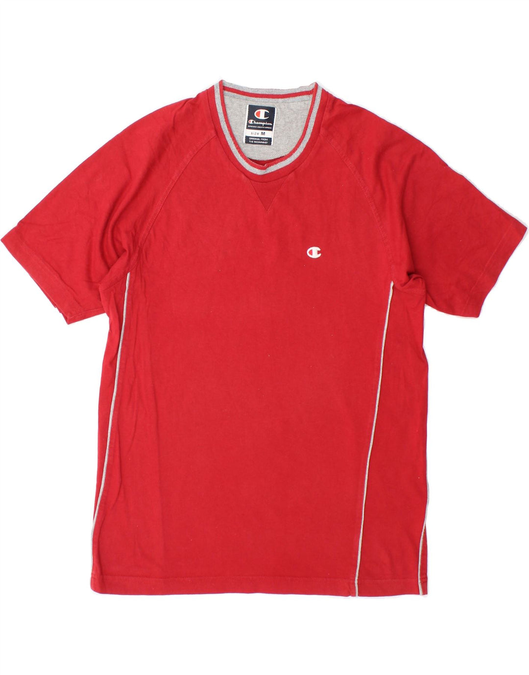 CHAMPION Womens T-Shirt Top UK 12 Medium Red Cotton Vintage Champion and Second-Hand Champion from Messina Hembry 