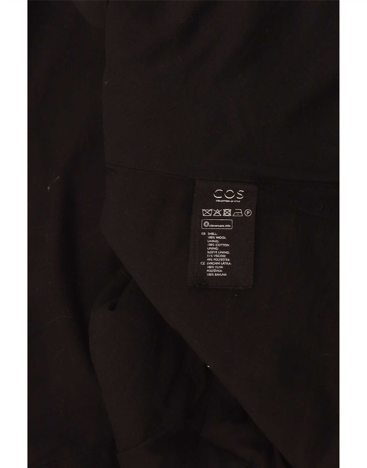 Cos Damen Übergroßer Mantel EU 36 Kleine schwarze Wolle