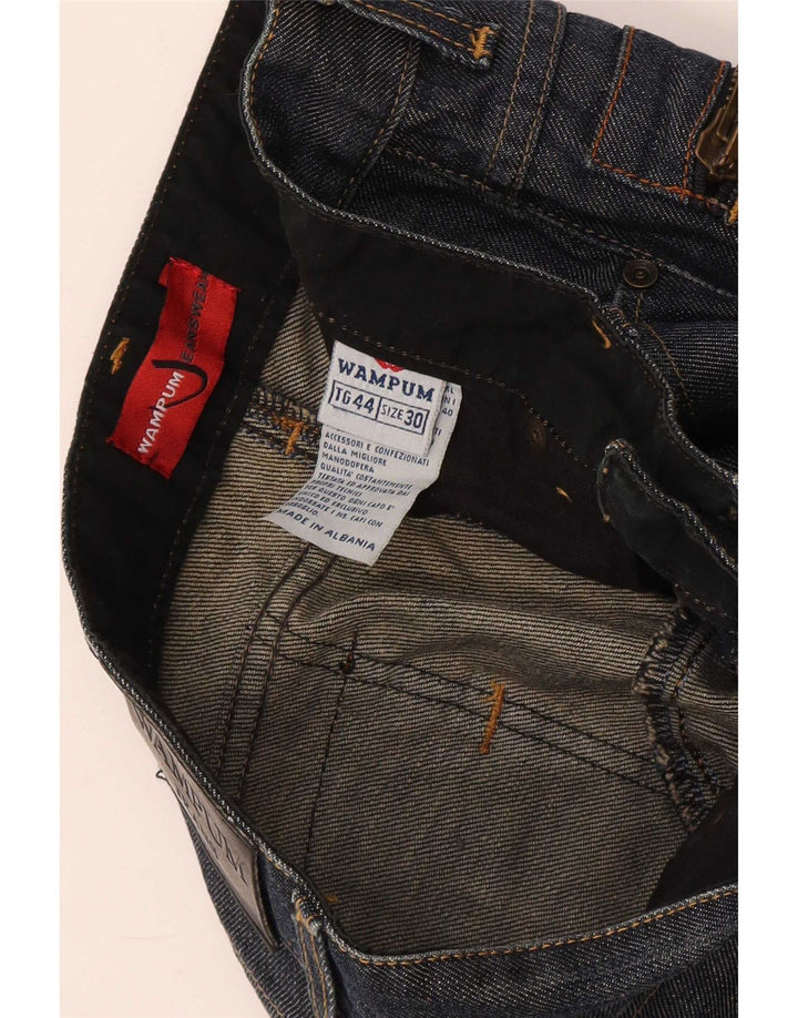 Wampum Herren Slim Jeans W30 L34 Marineblau Baumwolle