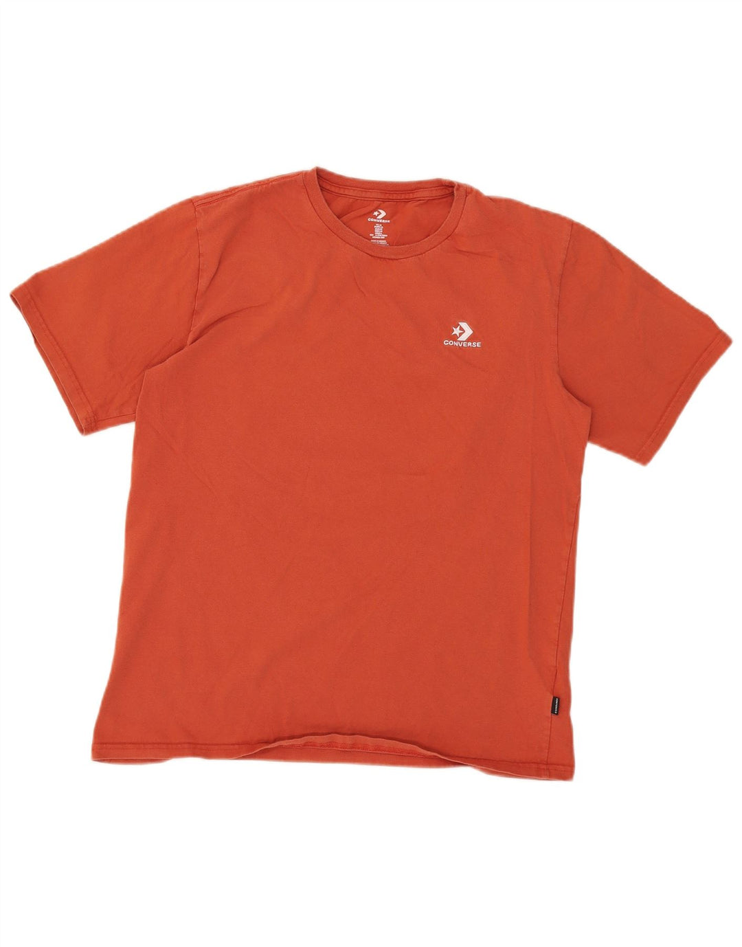 Converse Herren-T-Shirt-Oberteil aus mitteloranger Baumwolle