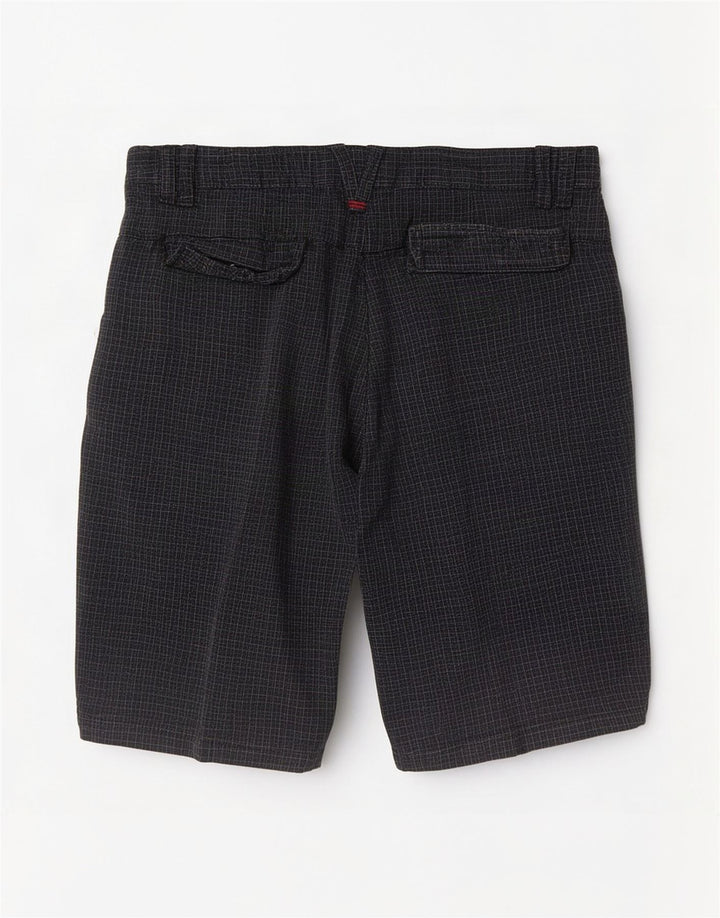 Vans Herren Chinoshorts W32 Mittelschwarz karierte Baumwolle