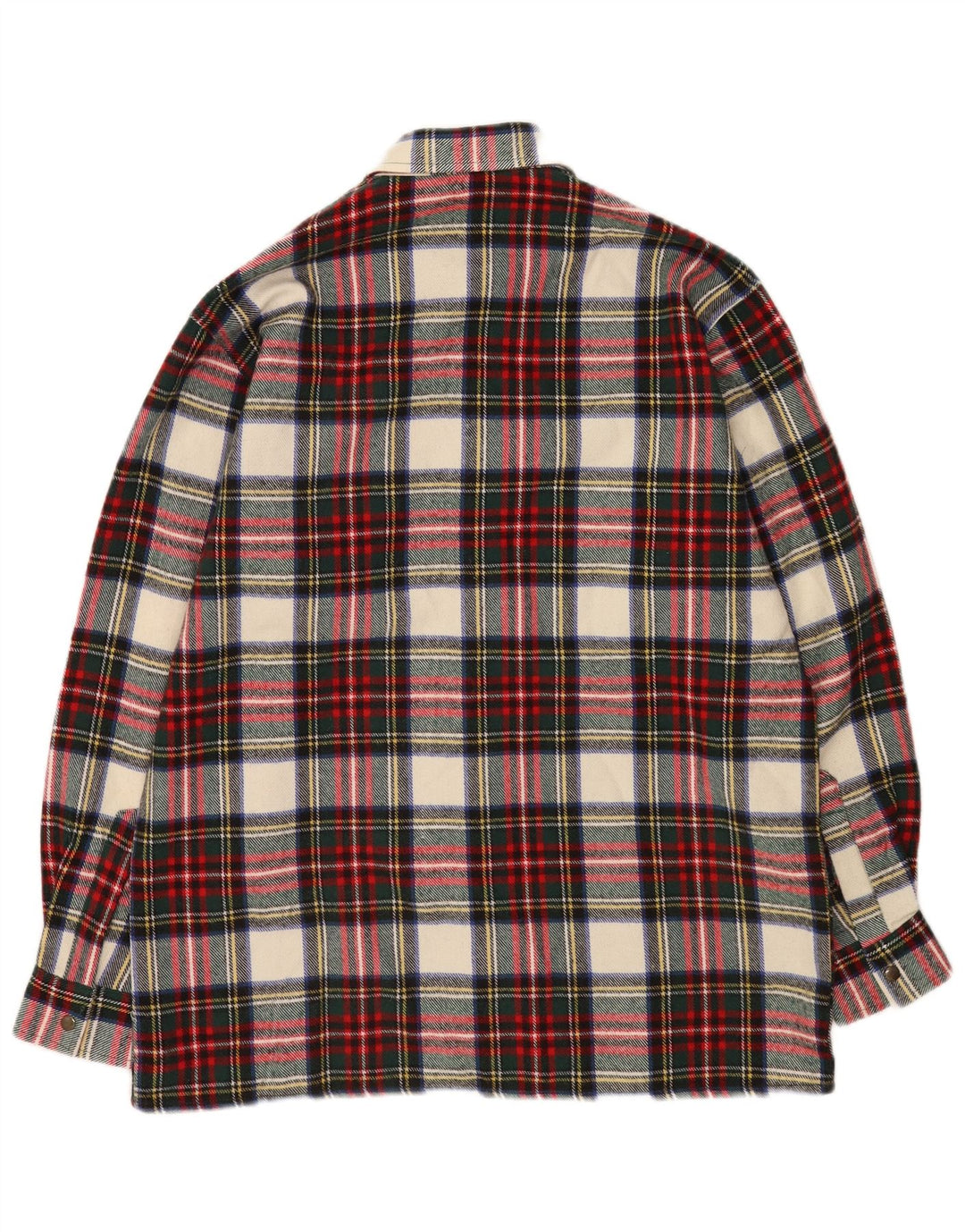 Vintage Herren Flanellhemd Größe 39/40 Mittelrot karierte Wolle