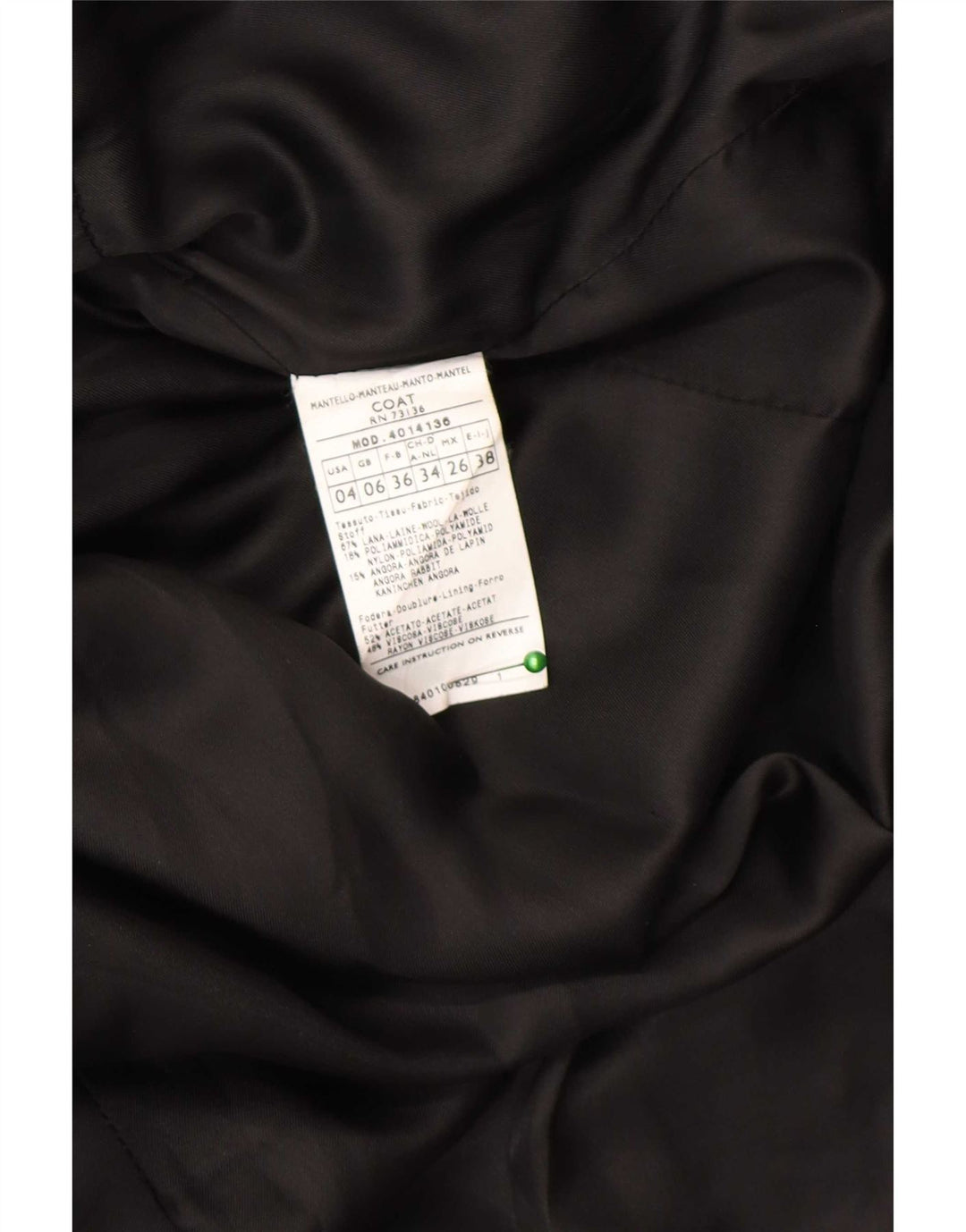 Max & Co. Damenmantel UK 6 XS Schwarze Wolle