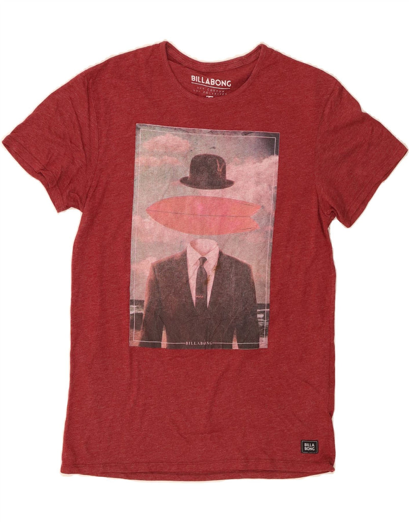 BILLABONG Mens Graphic T-Shirt Top Medium Red Cotton Vintage Billabong and Second-Hand Billabong from Messina Hembry 