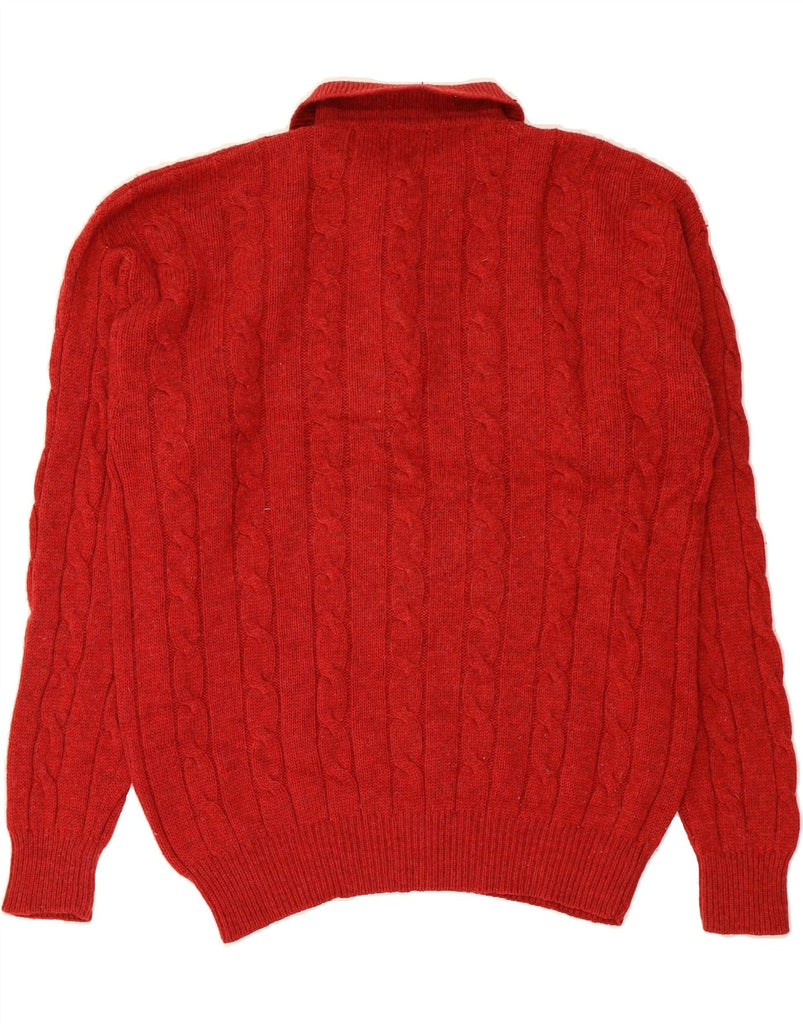 MC NEAL Mens Polo Neck Jumper Sweater Large Red New Wool Vintage MC Neal and Second-Hand MC Neal from Messina Hembry 