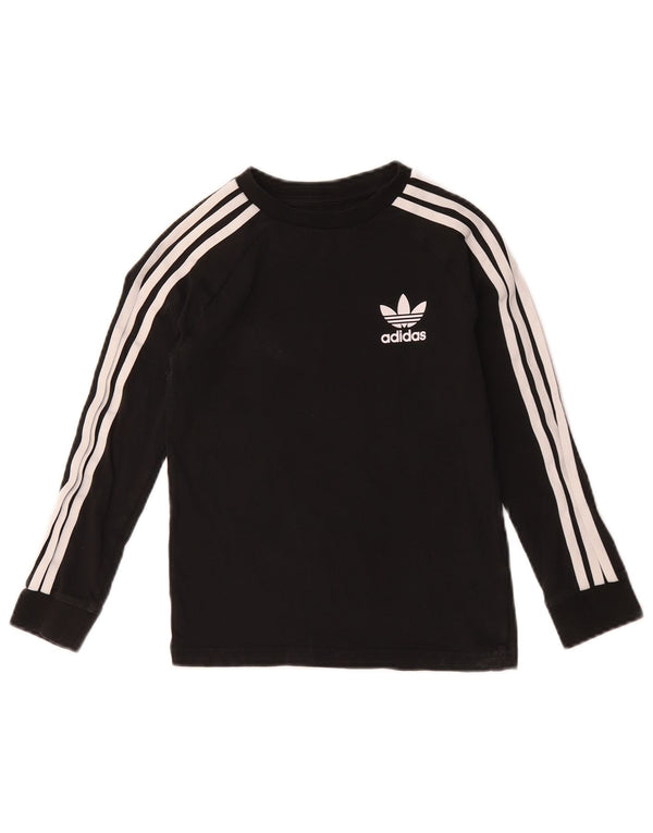 Adidas Jungen Top Langarm 7-8 Jahre Schwarze Baumwolle