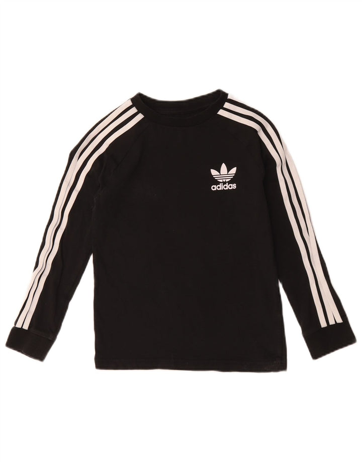 Adidas Jungen Top Langarm 7-8 Jahre Schwarze Baumwolle