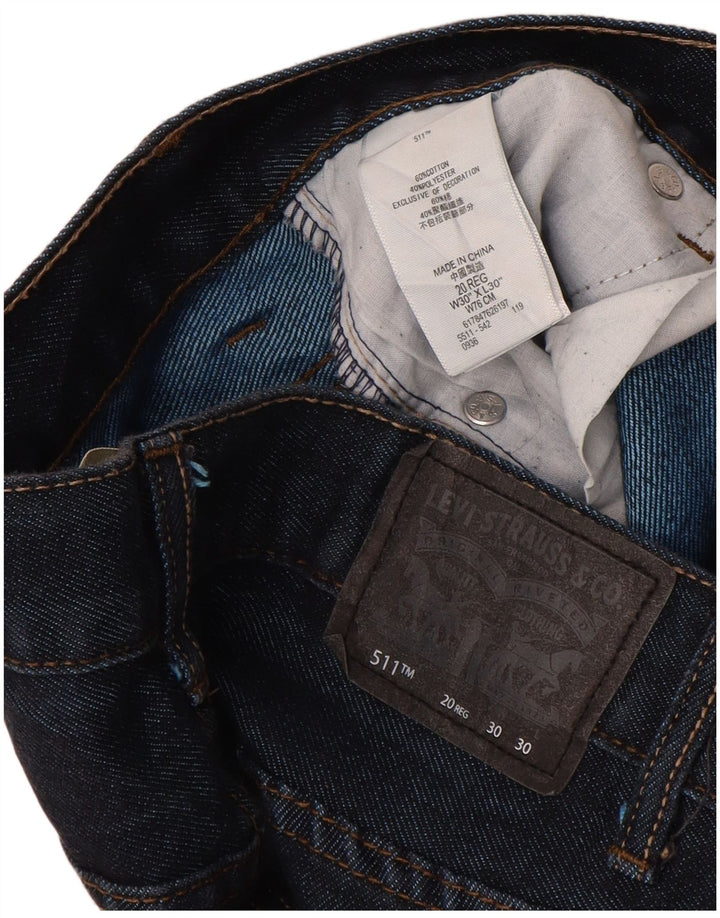 Levi's Jungen 511 Slim Jeans 15–16 Jahre W30 L30 Marineblau Baumwolle