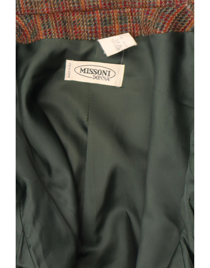 Missoni Damen-Blazer-Jacke, UK 12, mittelgroß, mehrfarbig, gestreift, klassisch