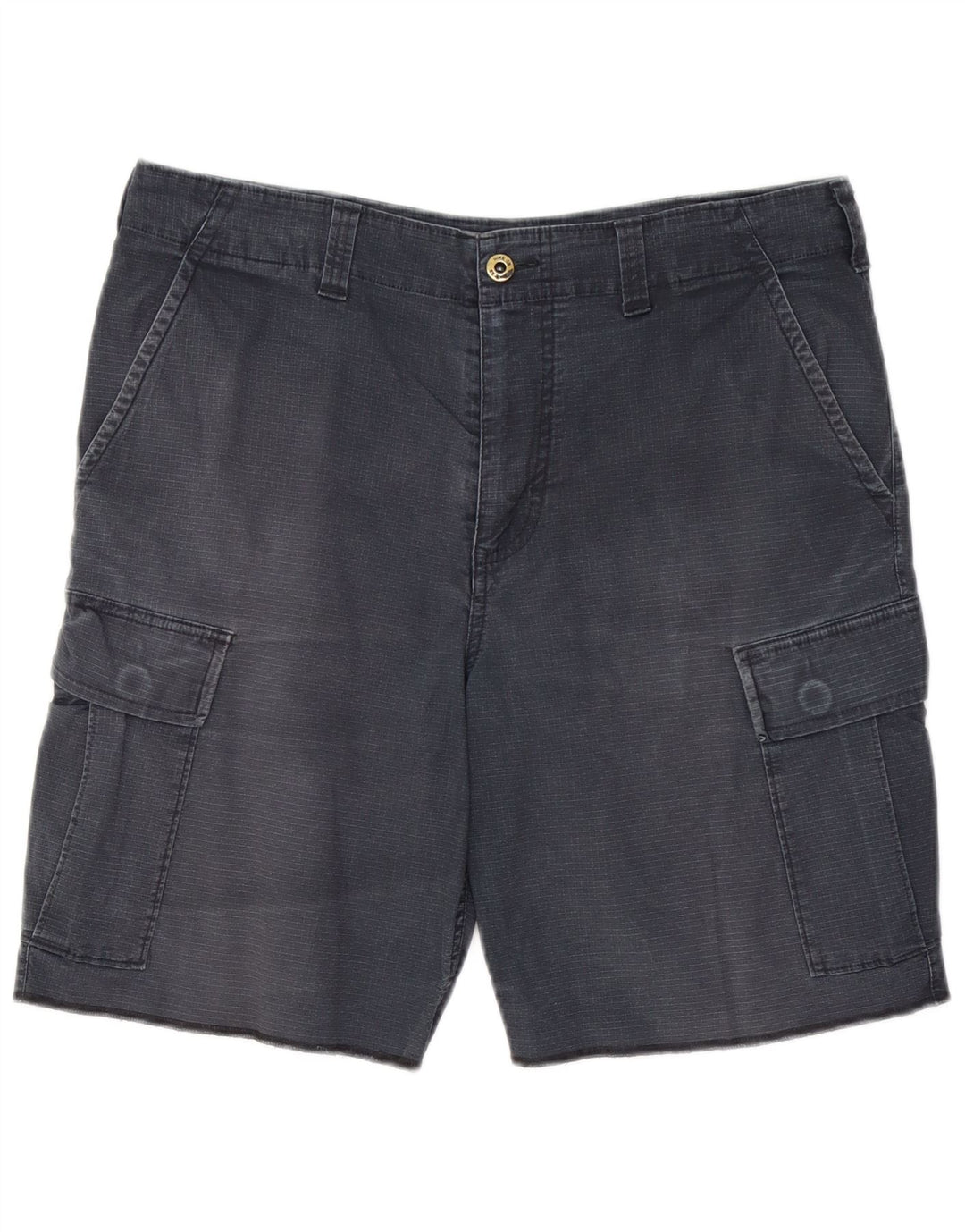 Nike Herren Cargo Shorts Medium W32 Grau karierte Baumwolle