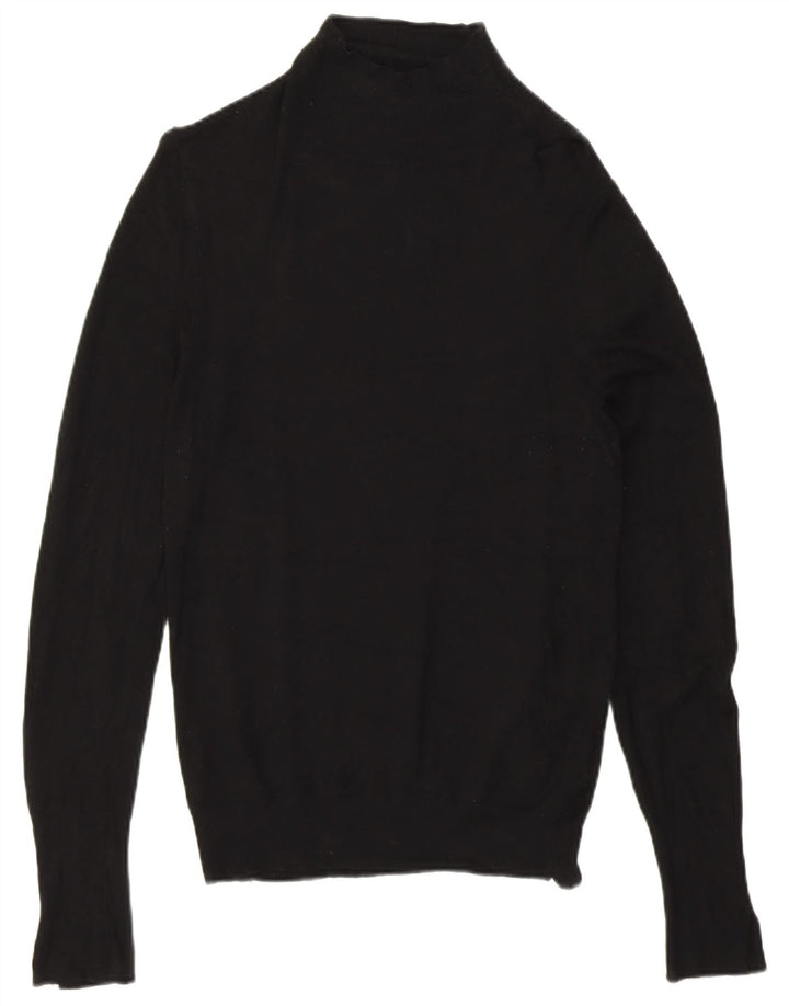 Zara Damen-Pullover mit Rollkragen, Gr. 14, mittlere schwarze Viskose