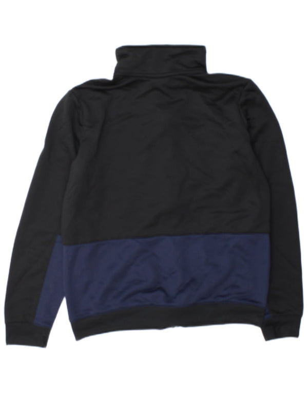 Nike Jungen-Trainingsanzug-Top-Jacke, 13–14 Jahre, XL, schwarzes Farbblock-Polyester
