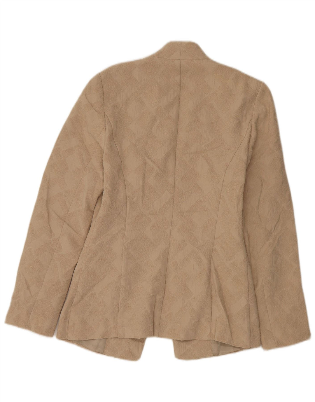 Marks & Spencer Damen-Blazer, offen, Gr. 8, Beige, geometrisch