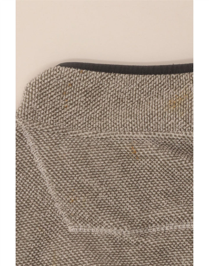 WEIRD FISH Herren-Fleecepullover mit Reißverschluss am Hals, XL, grau, Polyester