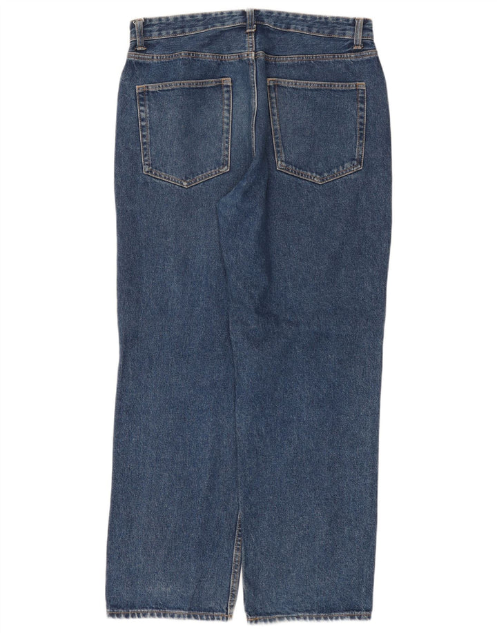 Zara Herren Straight Jeans EU 42 Large W32 L30 Blau