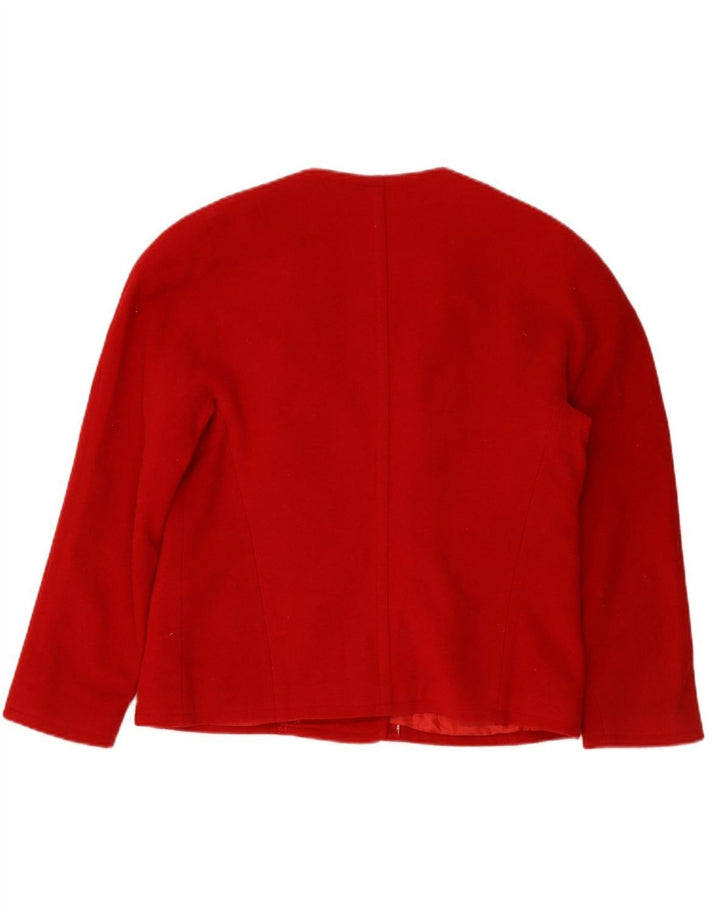 GERRY WEBER Womens Double Breasted Blazer Jacket EU 40 Medium Red Cashmere