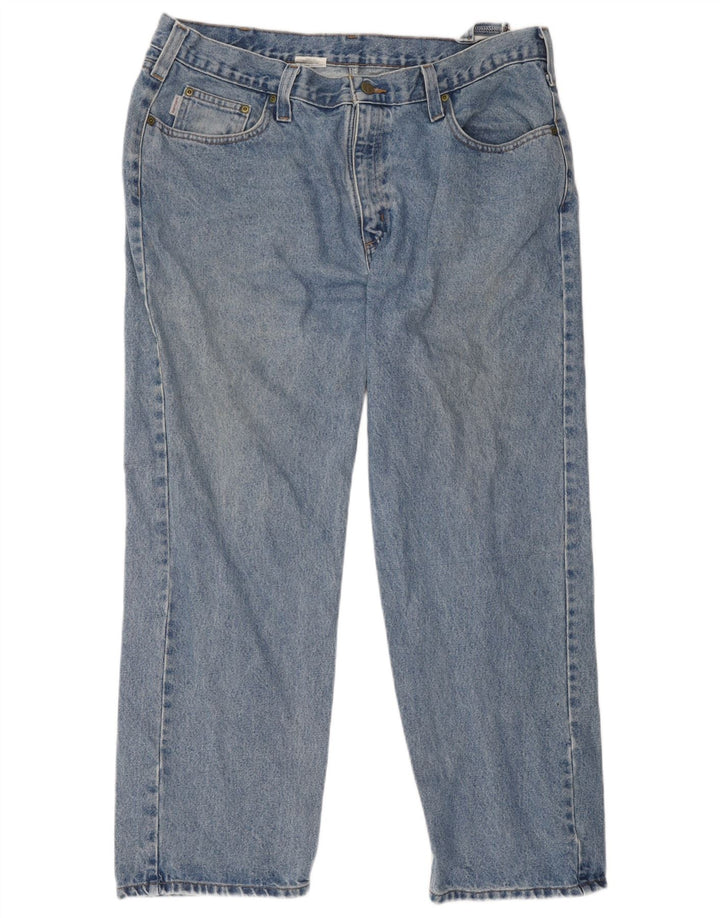 Carhartt Herren Straight Jeans W40 L30 Blaue Baumwolle