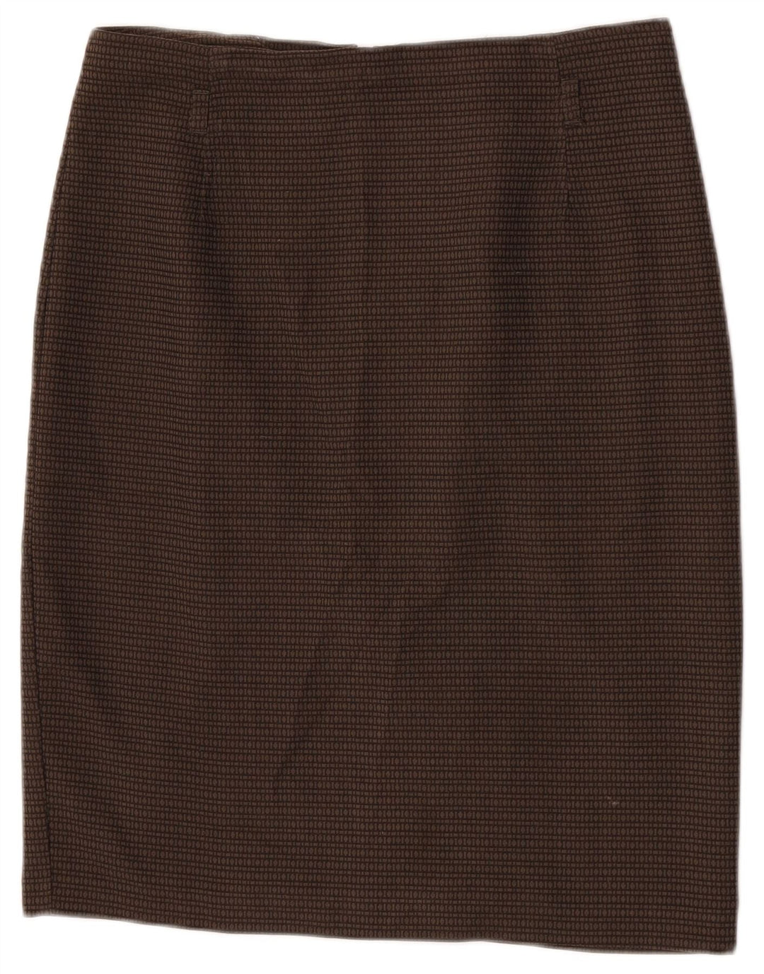 Marks & Spencer Damen-Bleistiftrock W32, groß, braun, geometrisch, Polyester