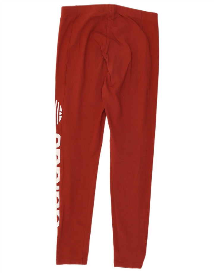Adidas Damen Graphic Leggings UK 12 Medium Burgund