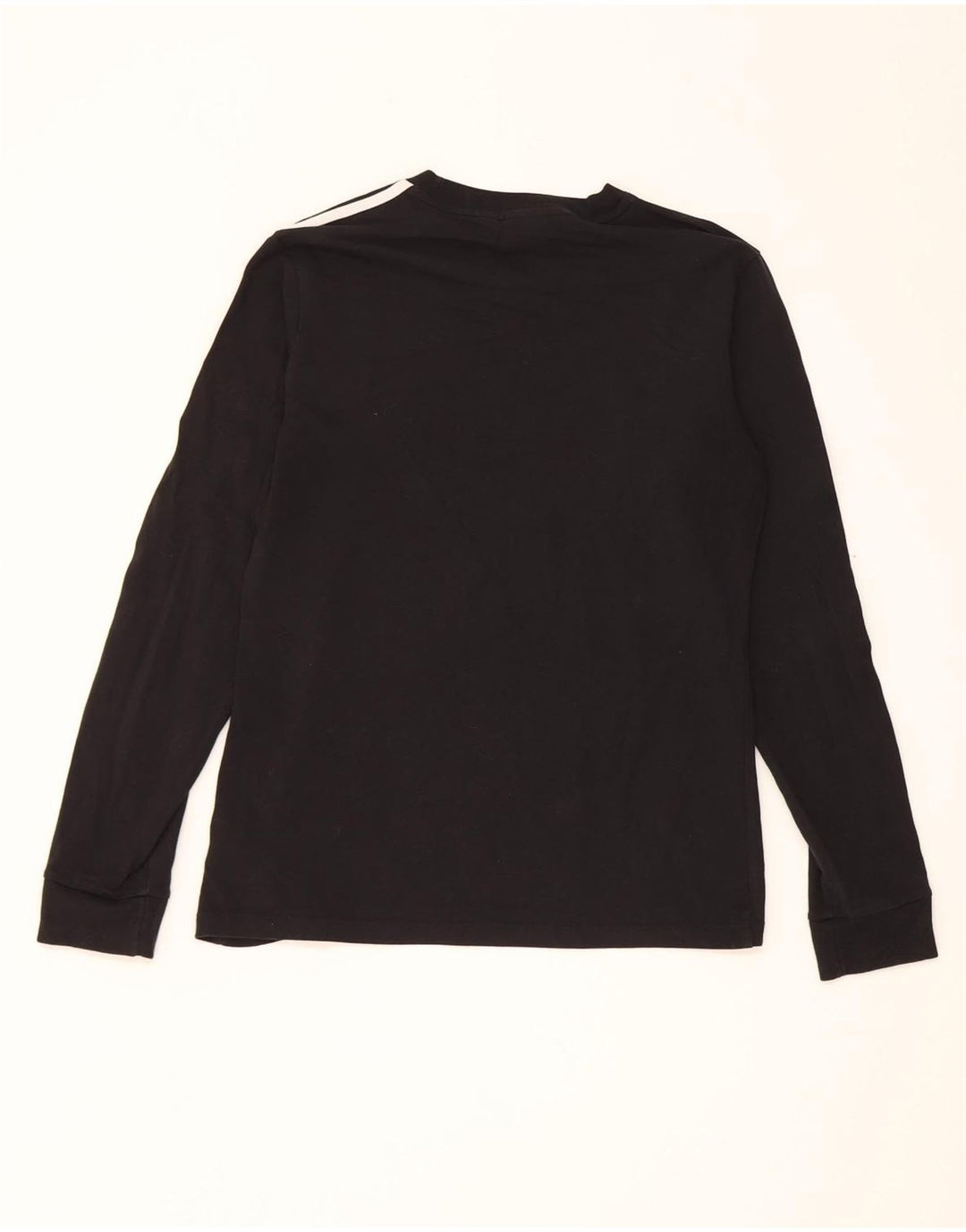 Adidas Damen Top Langarm UK 12 Medium Schwarz Baumwolle
