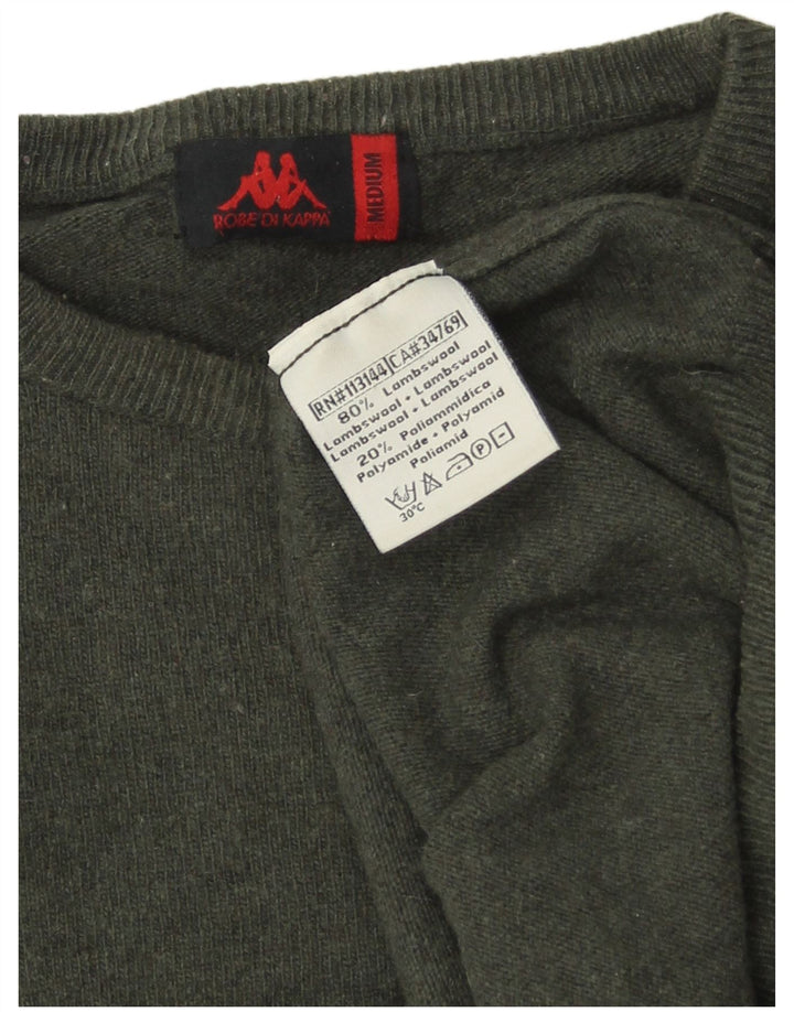 Kappa Herren-Pullover mit Rundhalsausschnitt, mittelgroße Khaki-Lammwolle