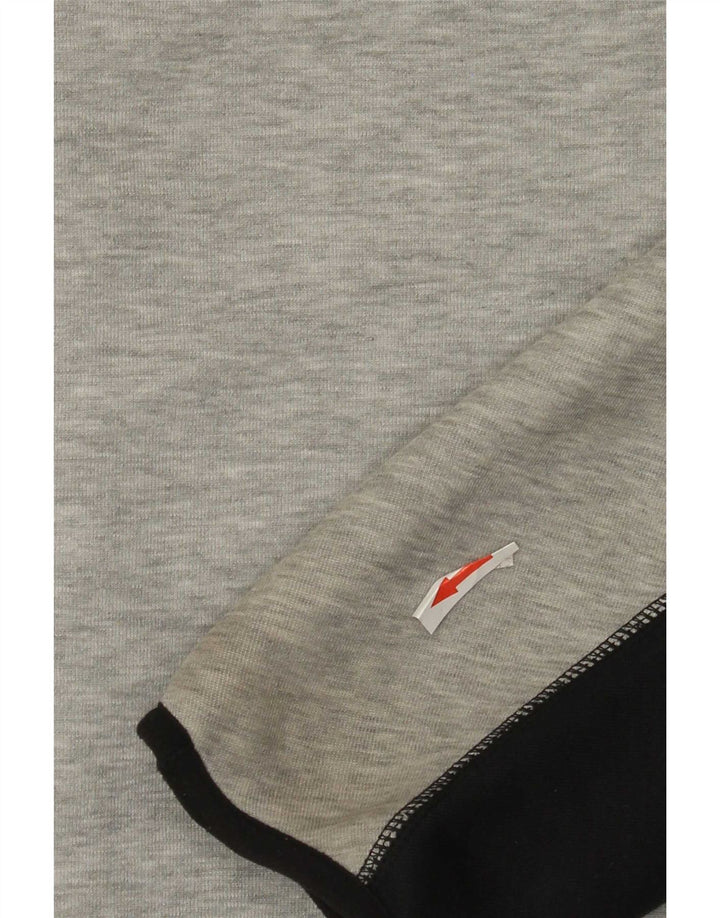 Nike Herren-Kapuzenpullover mit Reißverschluss, mittelgraue Colourblock-Baumwolle