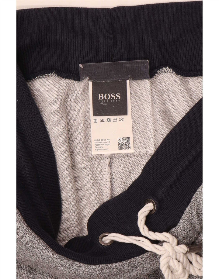 Hugo Boss Herren-Trainingshose, Jogginghose, Mittelgrau, Farbblock
