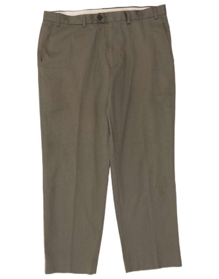 Gerade Anzughose für Herren von Marks & Spencer, W36, L29, Khaki, Polyester