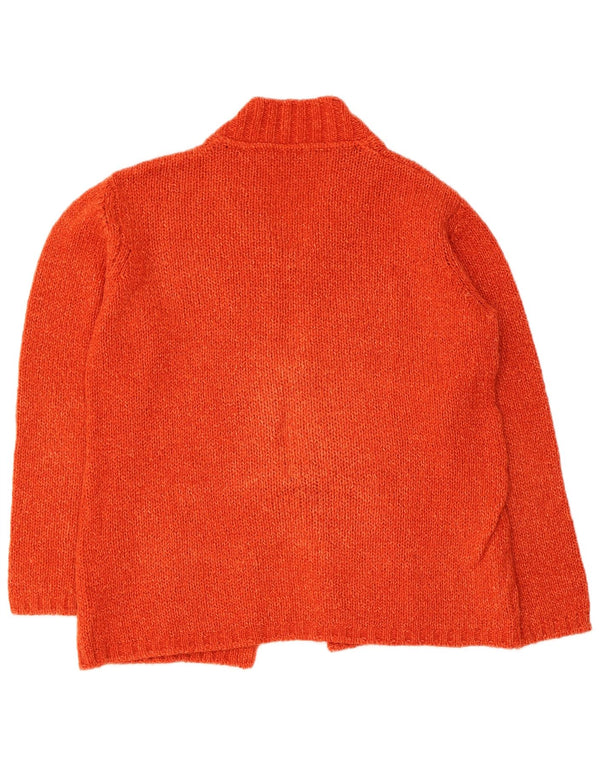 Luisa Spagnoli Damen Duffle Cardigan Pullover UK 16 Large Orange